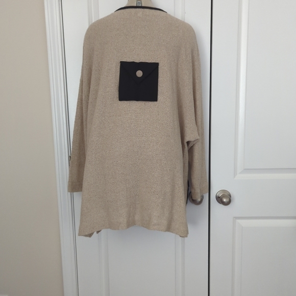 Cloda by Tivoli Long Cardigan Sweater One Size Linen Wool Blend Knit -339 - Picture 4 of 8